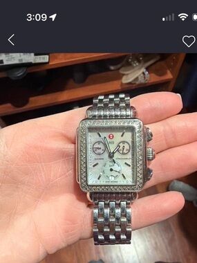 Michele Silver Stainless Steel Men's Bracelet Watch